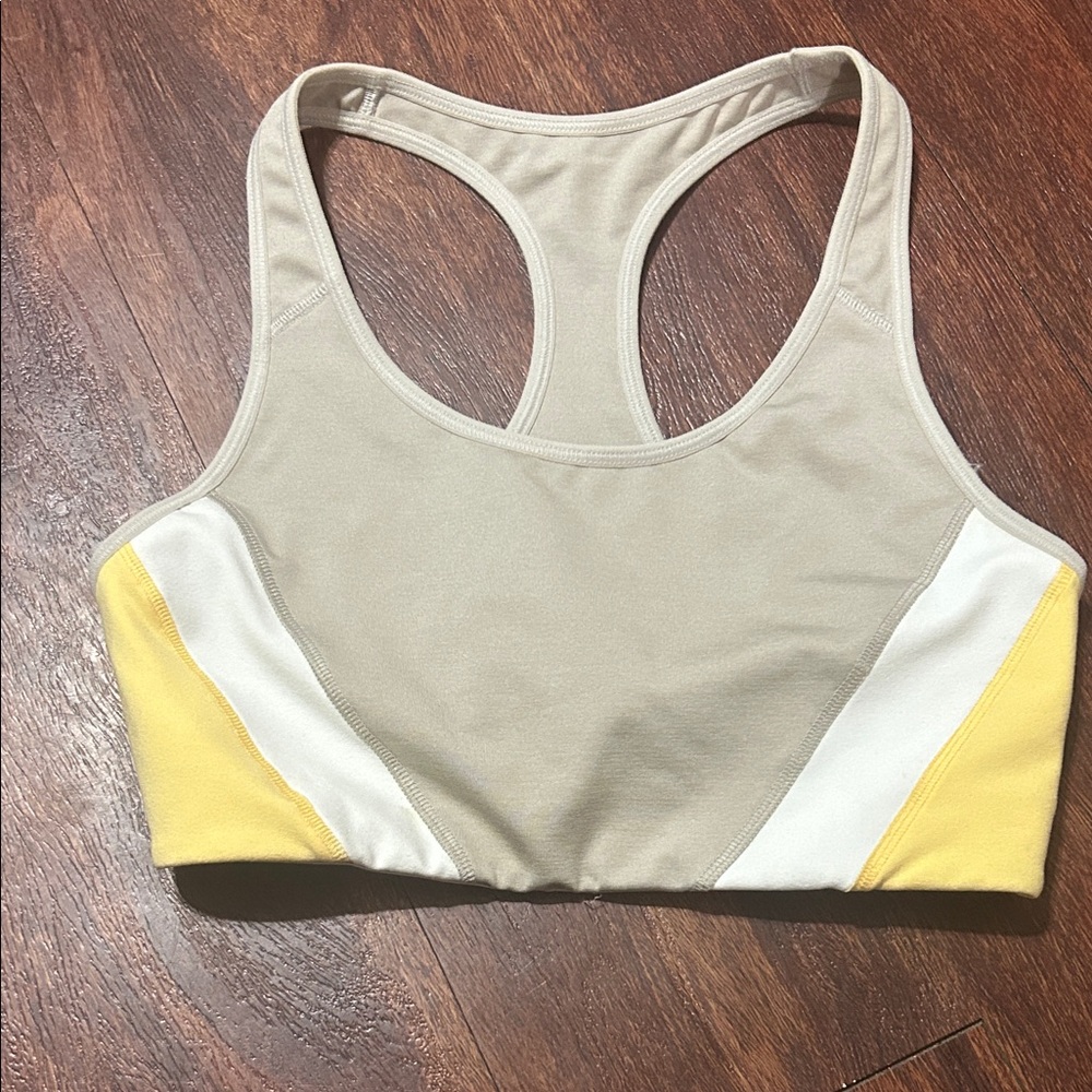 Old Navy Tan and Yellow Sports Bra